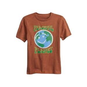 Gap Kids Boys Tee shirt sz XS Boy's Flip Sequin Top World Peace